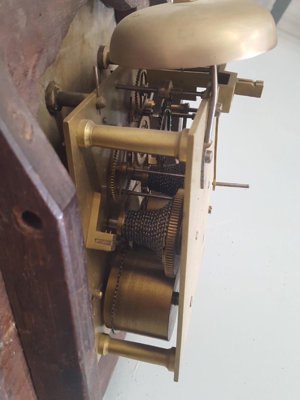 Antique Double Fusee Wall Clock C1860 View IX