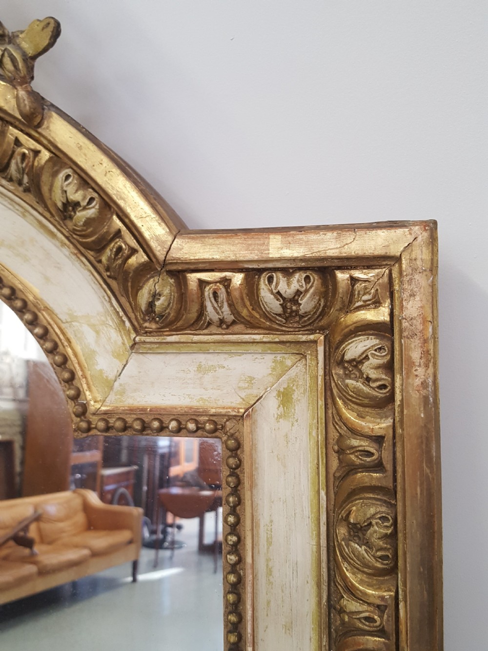 Tall French Antique Mirror c1850 View III