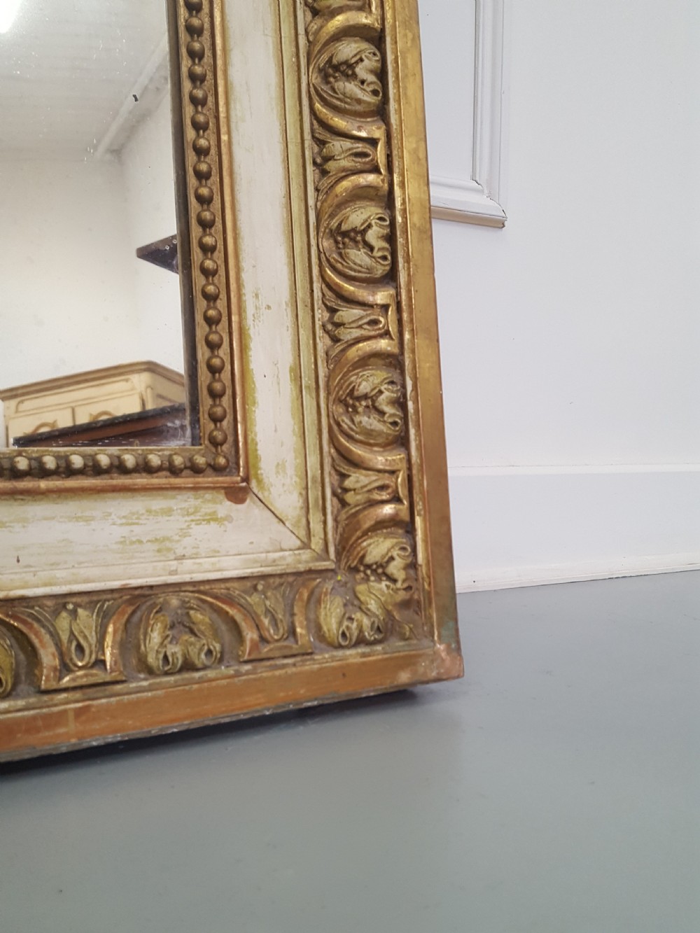 Tall French Antique Mirror c1850 View IV