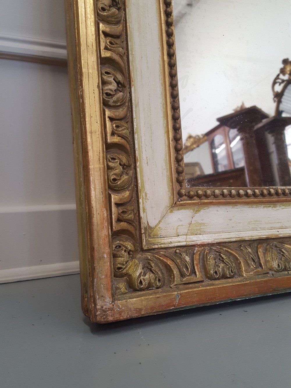 Tall French Antique Mirror c1850 View VII