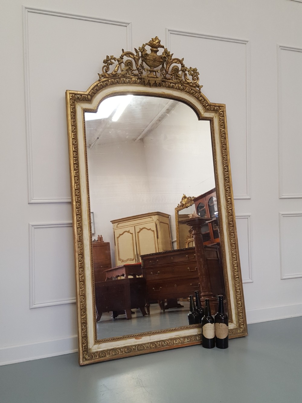 Tall French Antique Mirror c1850 View IX