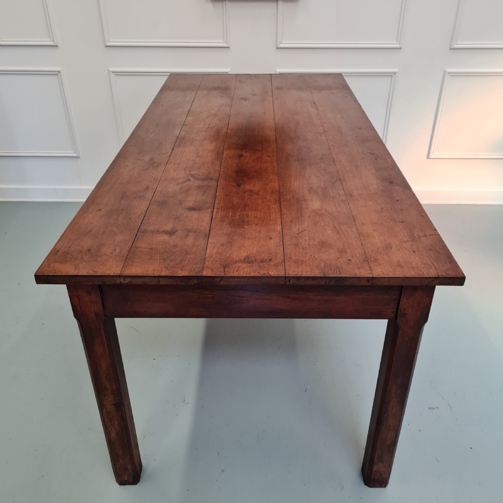 Beautiful Country Farmhouse Cherry Wood Table C1850 View IV