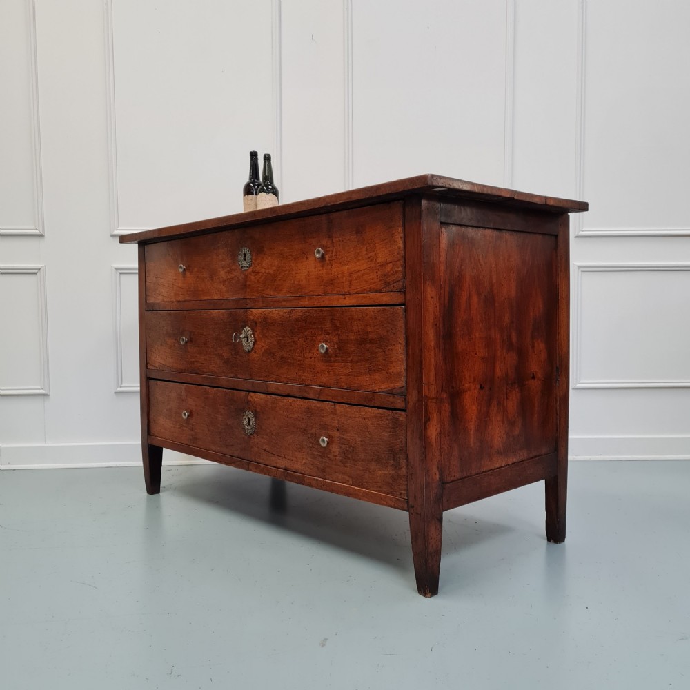 Early Antique French Walnut Chest Commode C1800