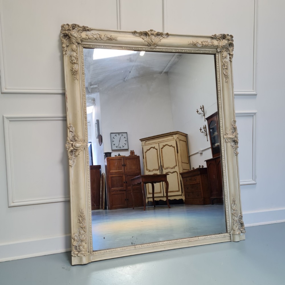 Pretty Antique Painted French Mirror c1840