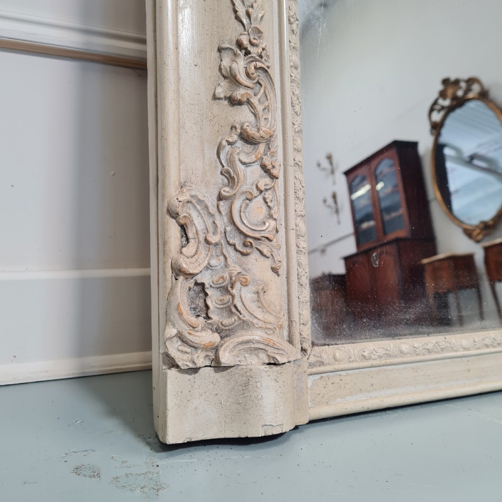 Pretty Antique Painted French Mirror c1840 View II