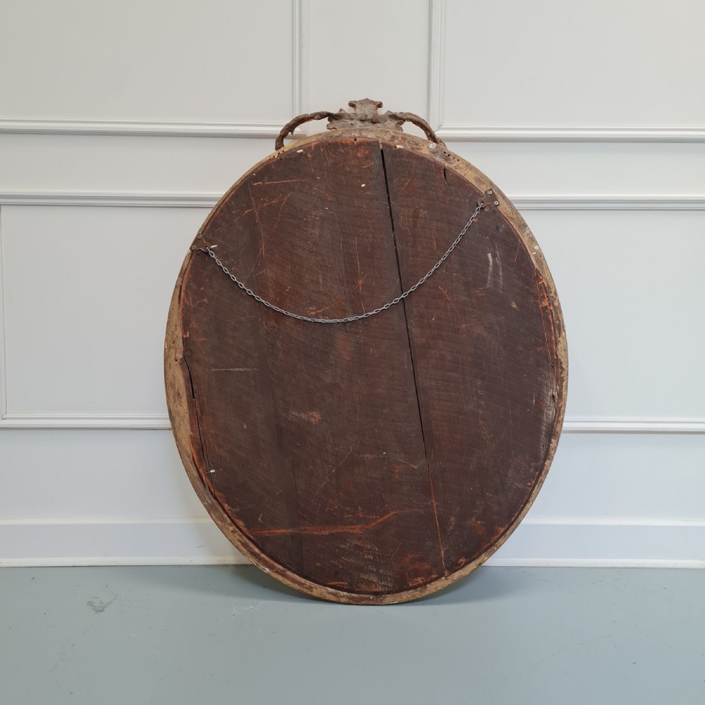 Antique Gilded Oval Mirror c1870 View VI