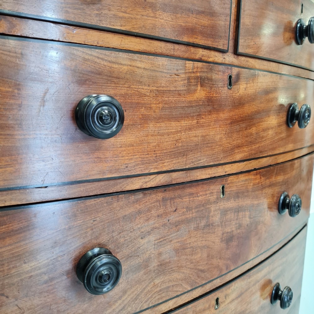 Georgian Bow Front Chest of Drawers c1820 View II