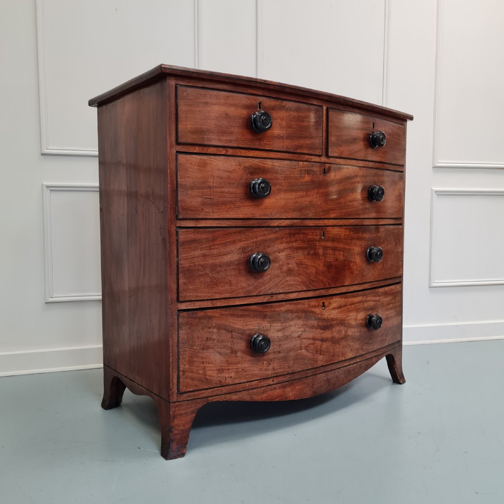 Georgian Bow Front Chest of Drawers c1820 View III