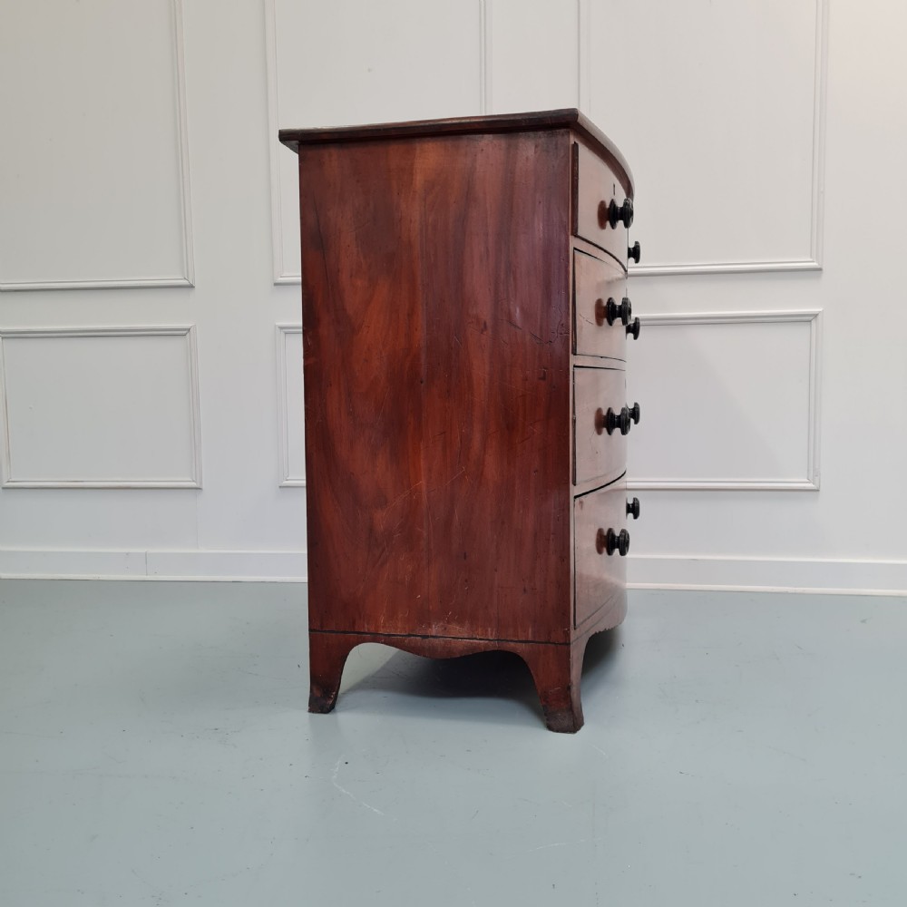 Georgian Bow Front Chest of Drawers c1820 View IV