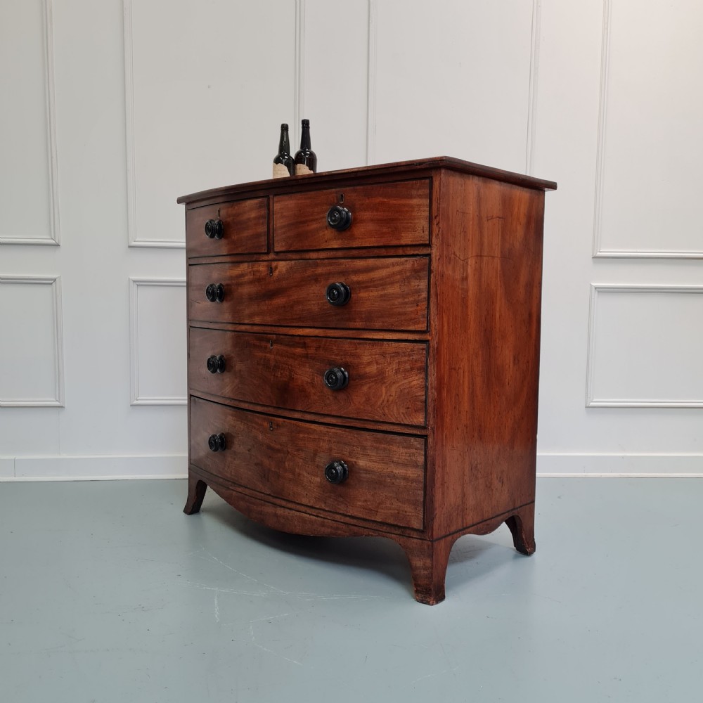 Georgian Bow Front Chest of Drawers c1820 View VII