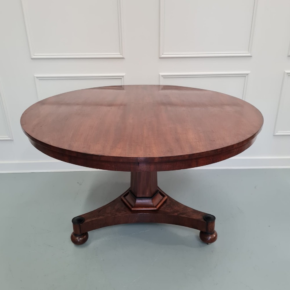 Flame Mahogany Large  Antique Centre Table Gueridon