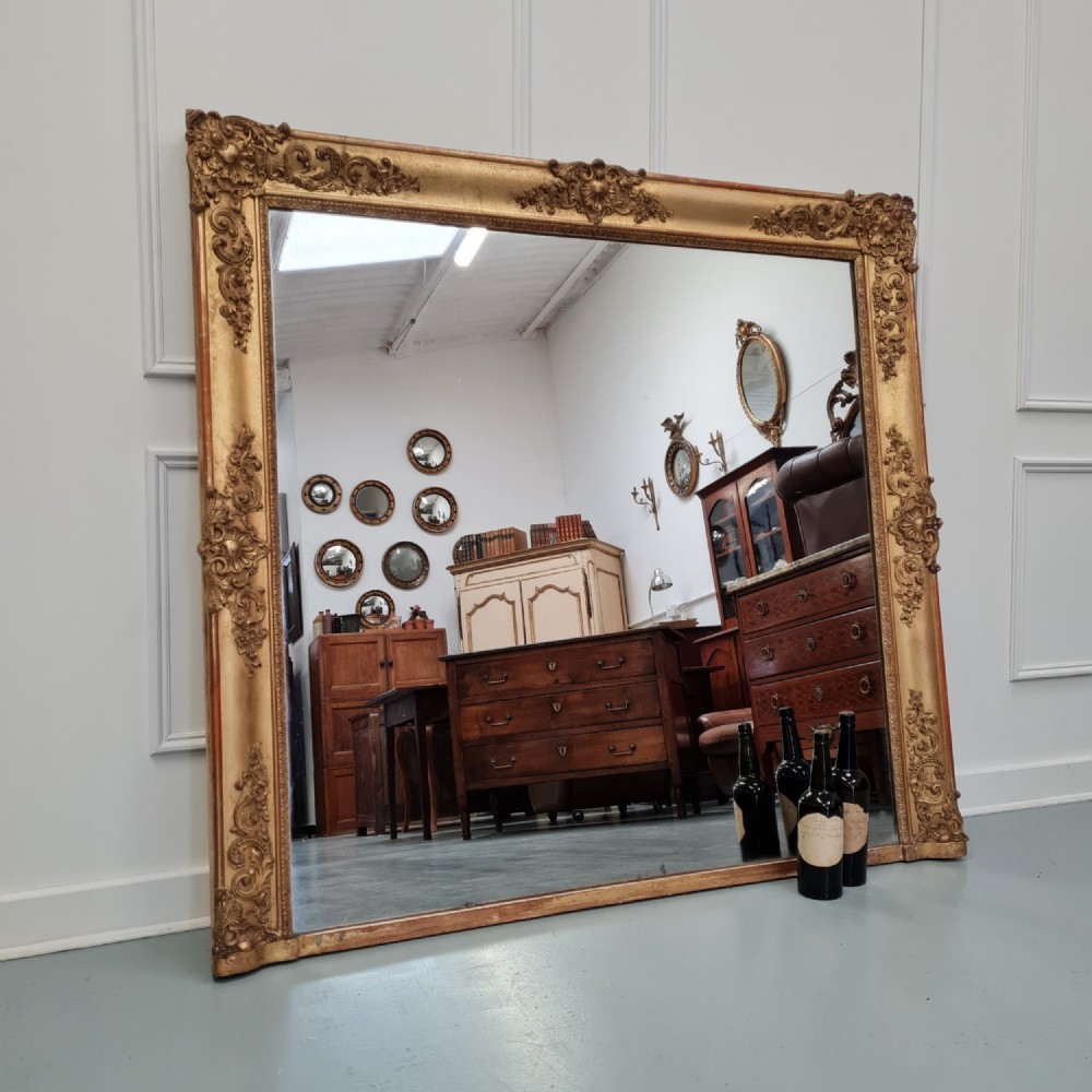 Antique Large Regency Gilded Mirror c1850