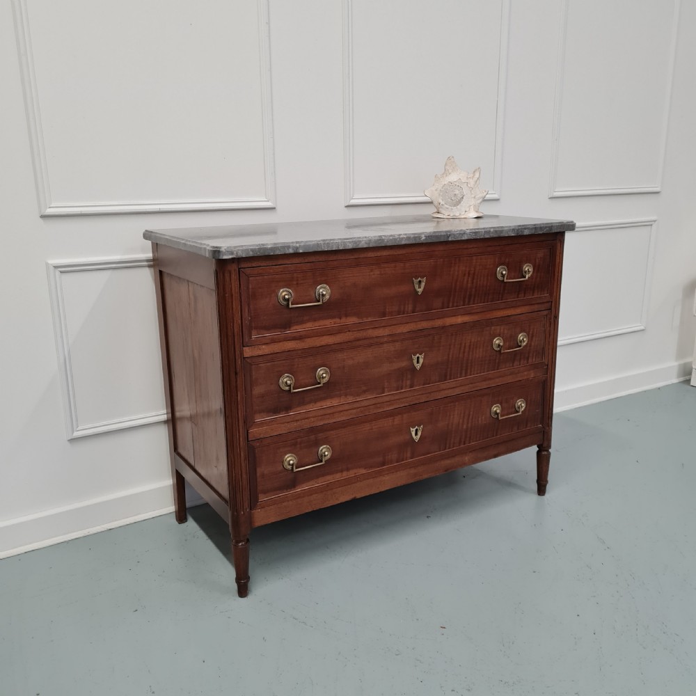 19th Century French Commode with Grey Marble Top View V
