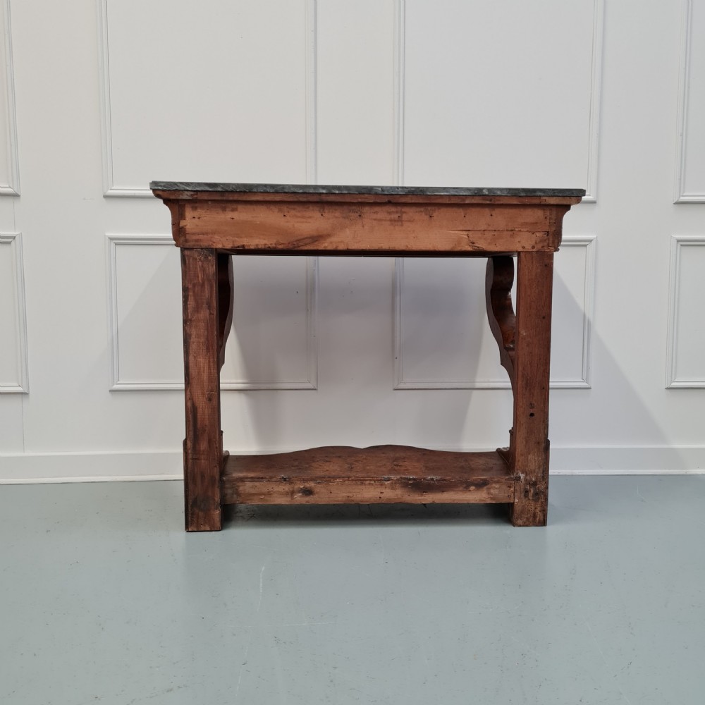 Rare Burr Pollard Oak Console Table C1820  View IV