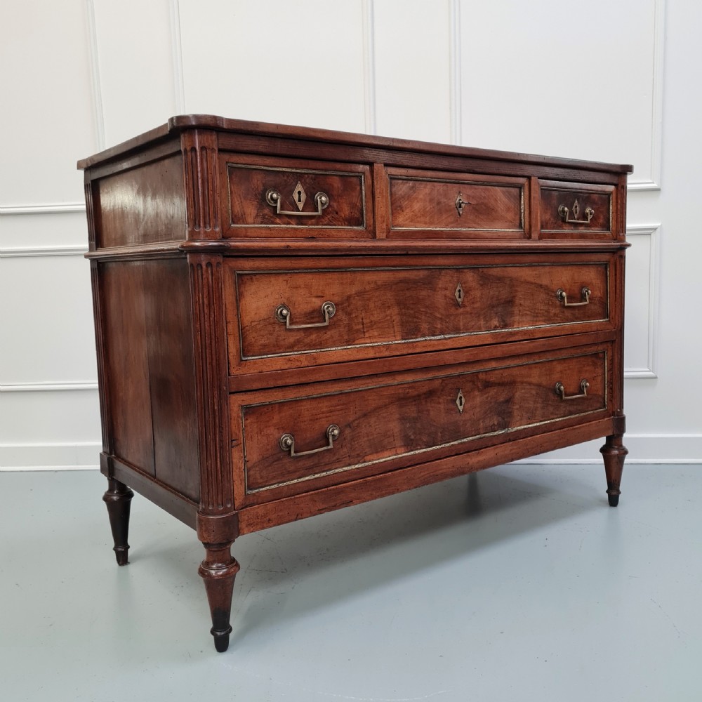 French 18th century Solid Walnut Commode C1790  View II