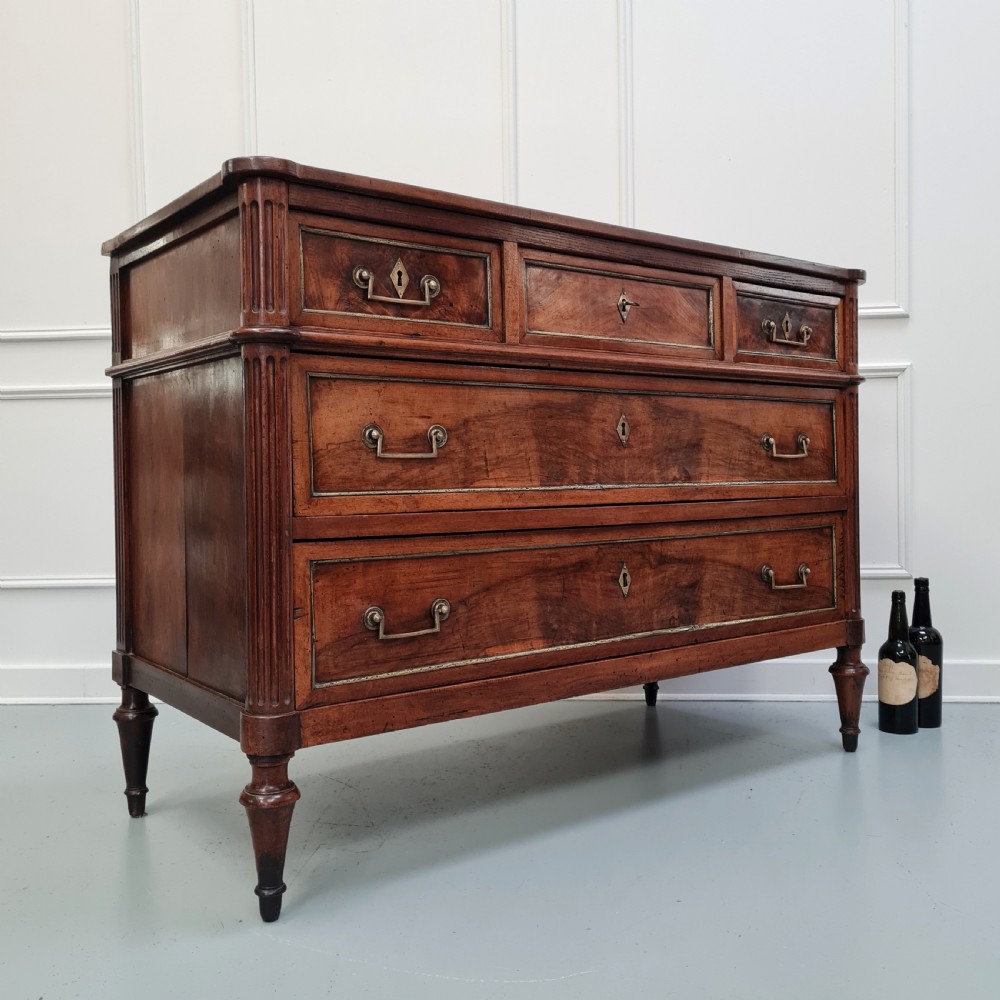 French 18th century Solid Walnut Commode C1790  View III