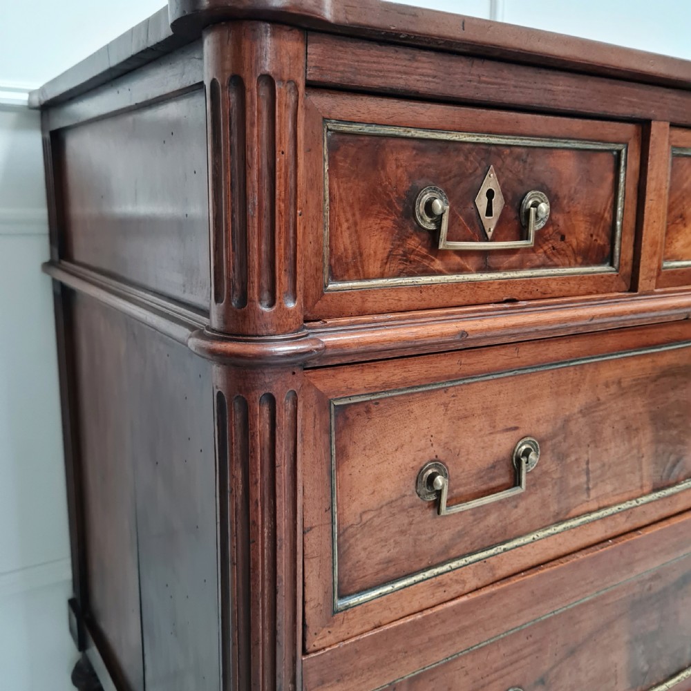 French 18th century Solid Walnut Commode C1790  View VIII