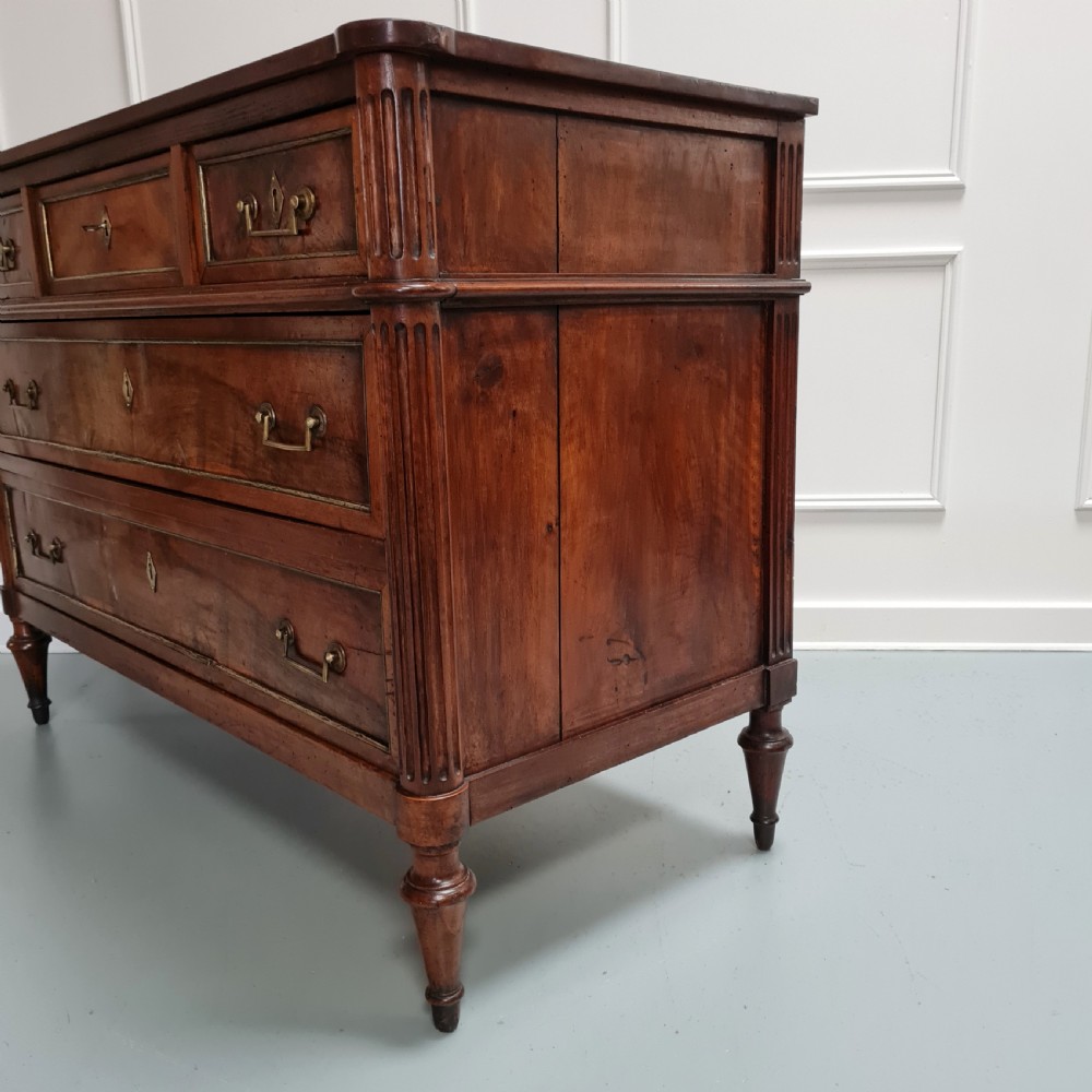 French 18th century Solid Walnut Commode C1790  View IX