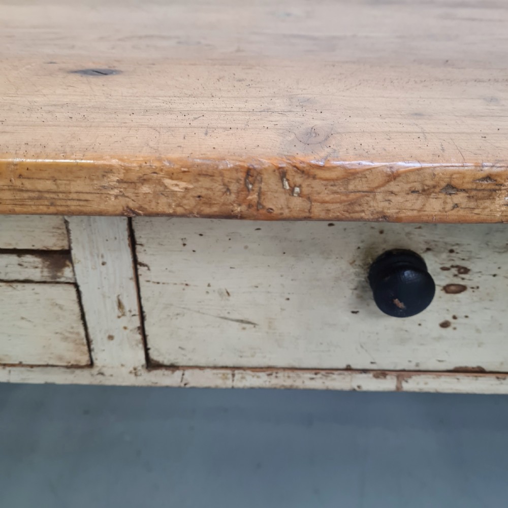 Antique Original Paint Preparation Serving Table c1850 View VI