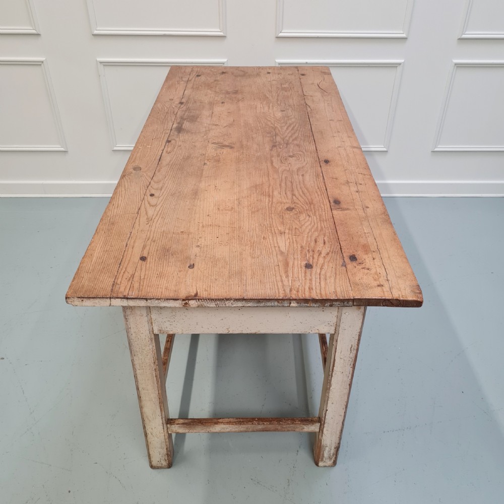 Antique Original Paint Preparation Serving Table c1850 View VII