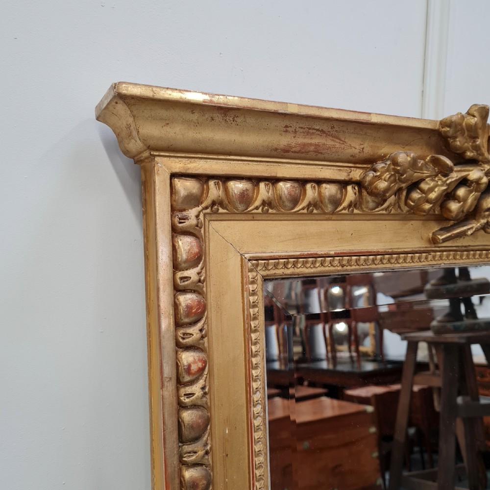 Large Antique French Gilded Mirror c1870  View II