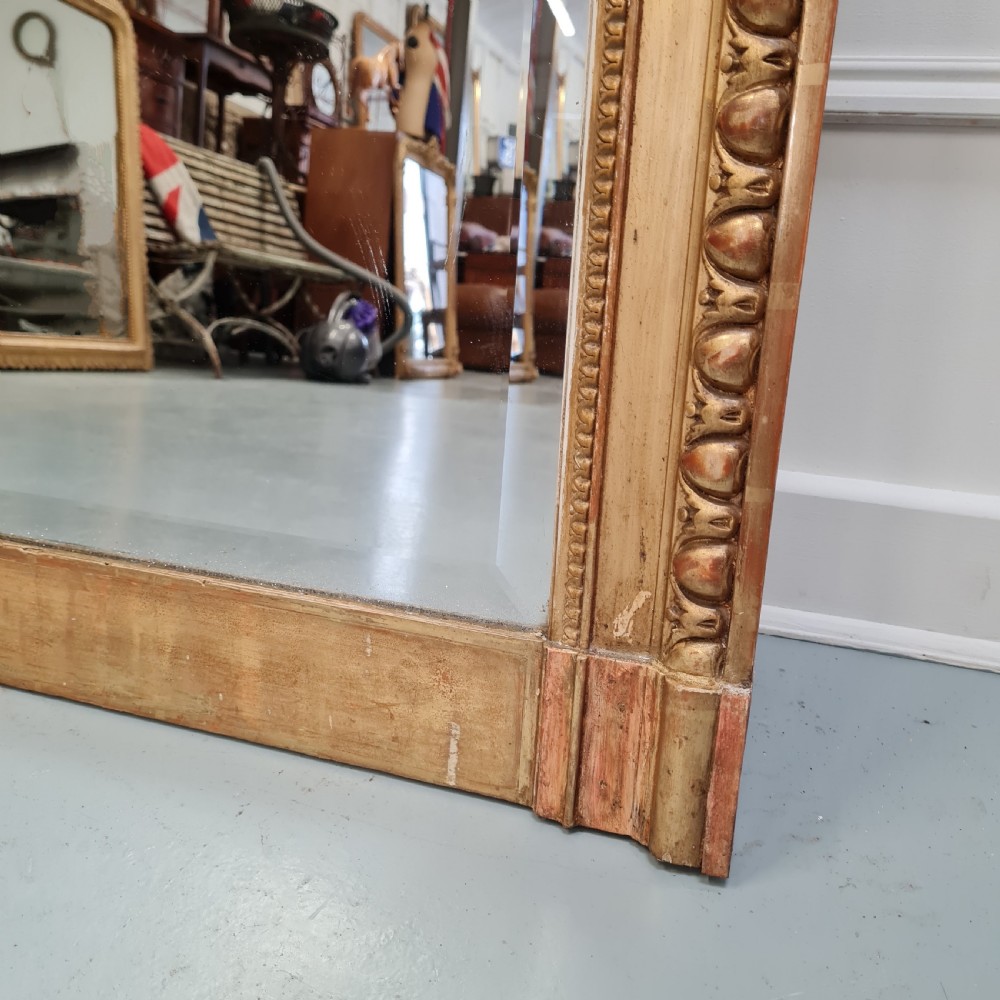 Large Antique French Gilded Mirror c1870  View V