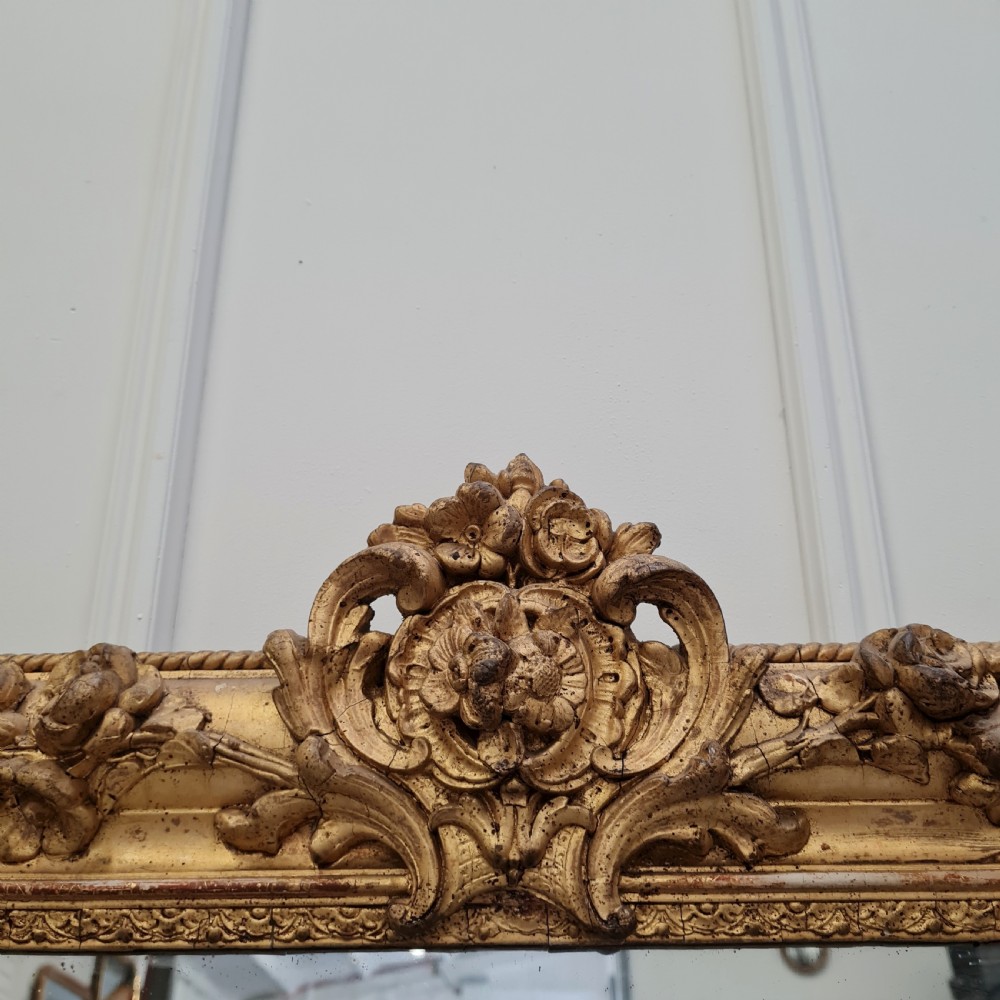 Antique Pretty French Gilded Mirror c1840  View IV
