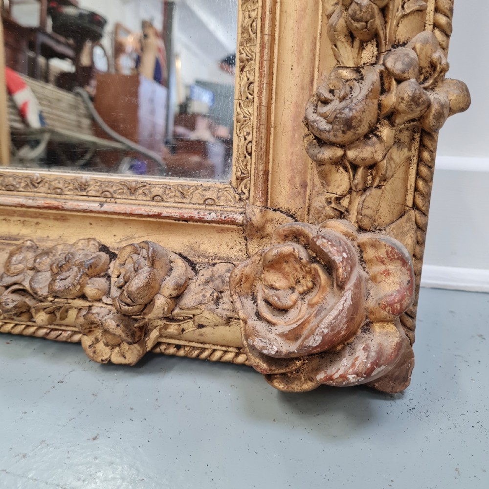 Antique Pretty French Gilded Mirror c1840  View VI