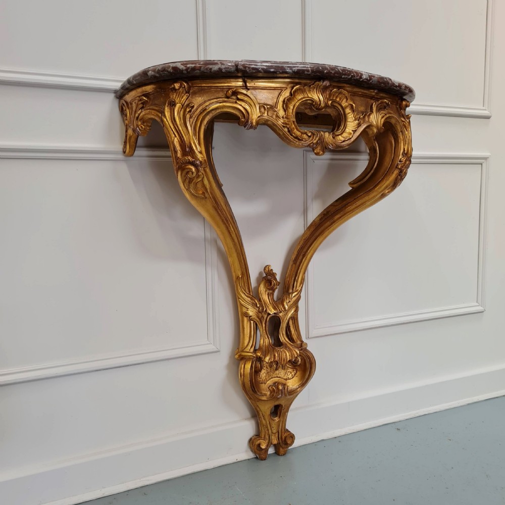Beautiful French Gilded Console C1870  View II