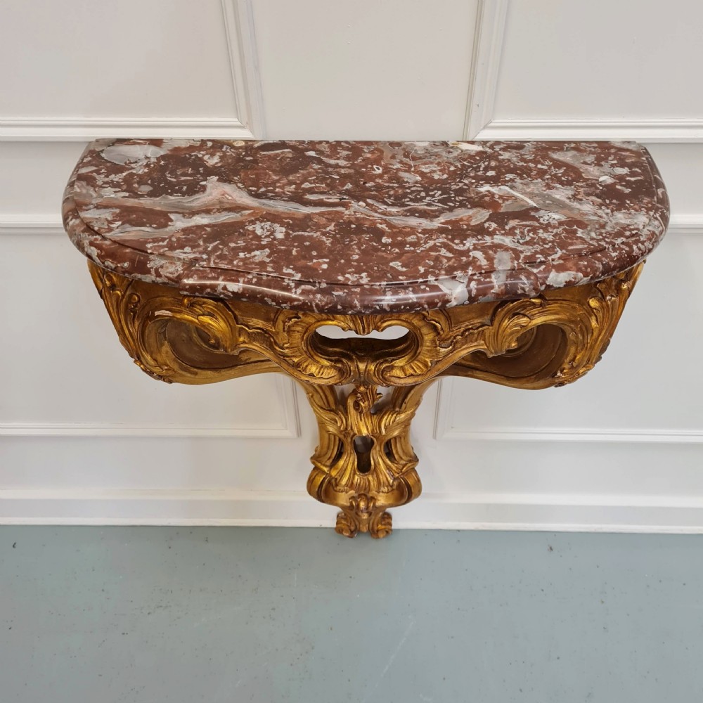 Beautiful French Gilded Console C1870  View VIII