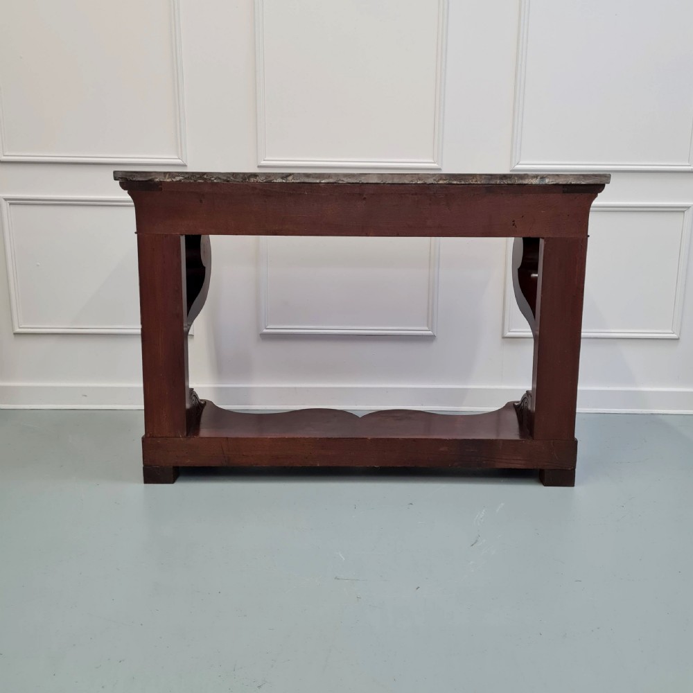 Large French Flame Mahogany Console Table C1830  View VI