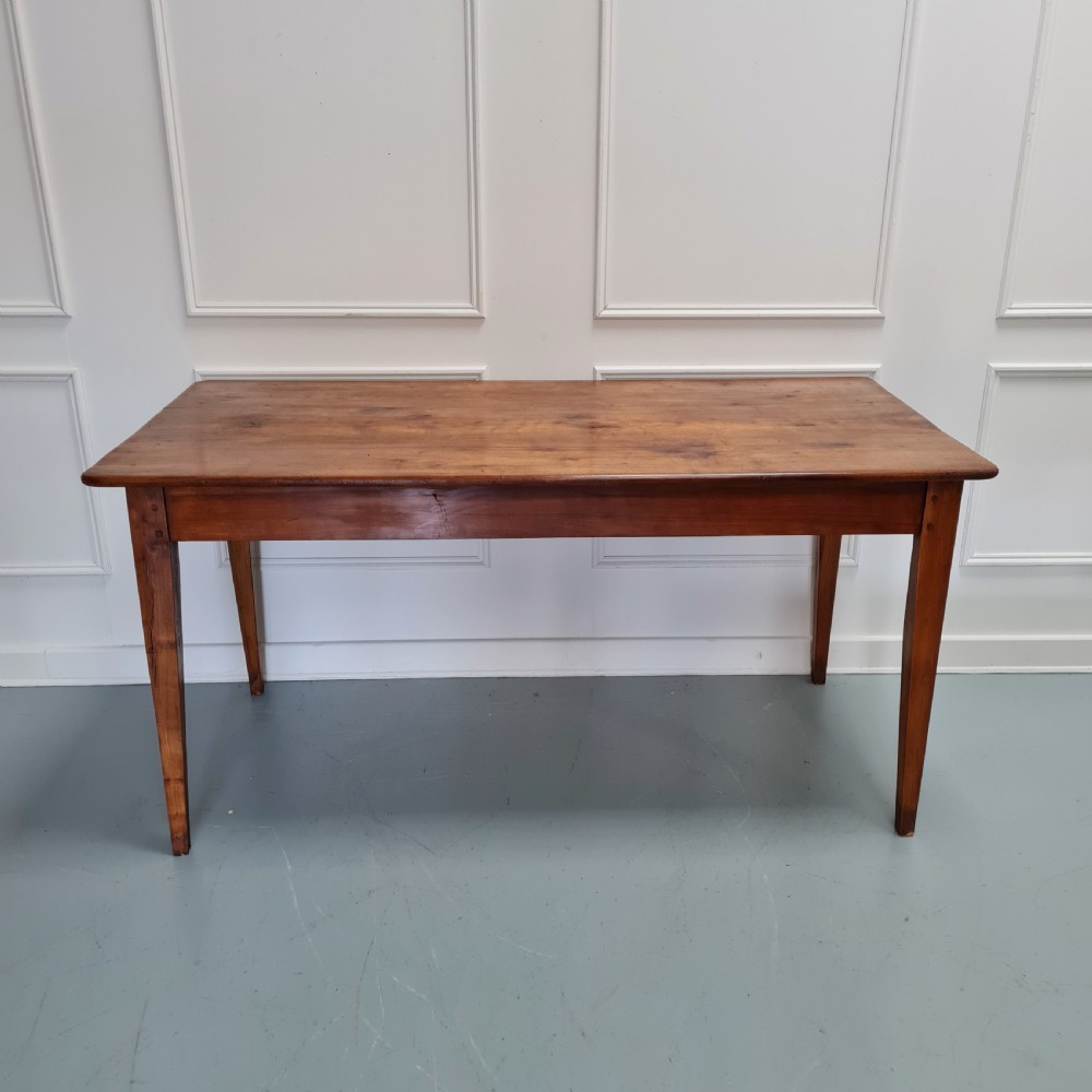 Charming Antique Cherry Farmhouse Table C1840 View V