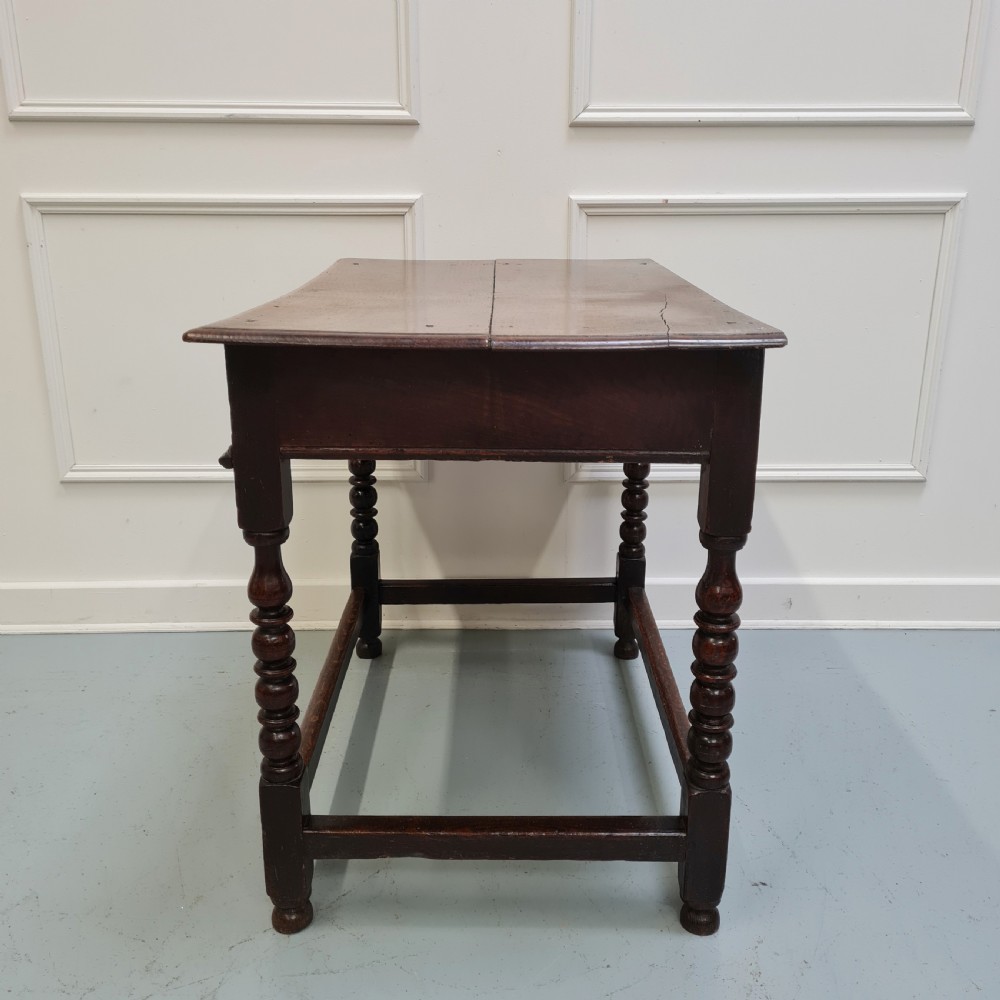 Antique English Early Period Oak Side Table C1680 View VI