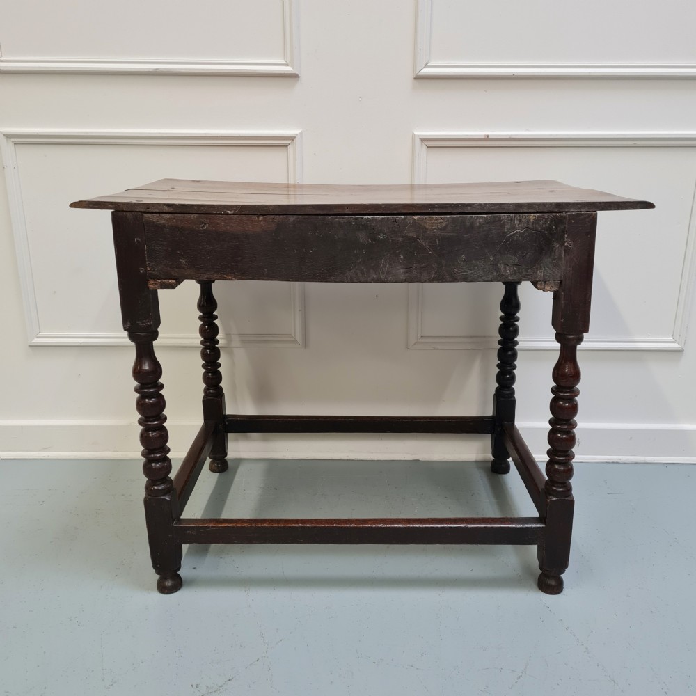 Antique English Early Period Oak Side Table C1680 View VII