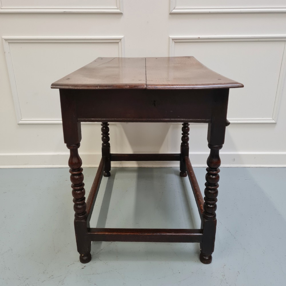 Antique English Early Period Oak Side Table C1680 View VIII