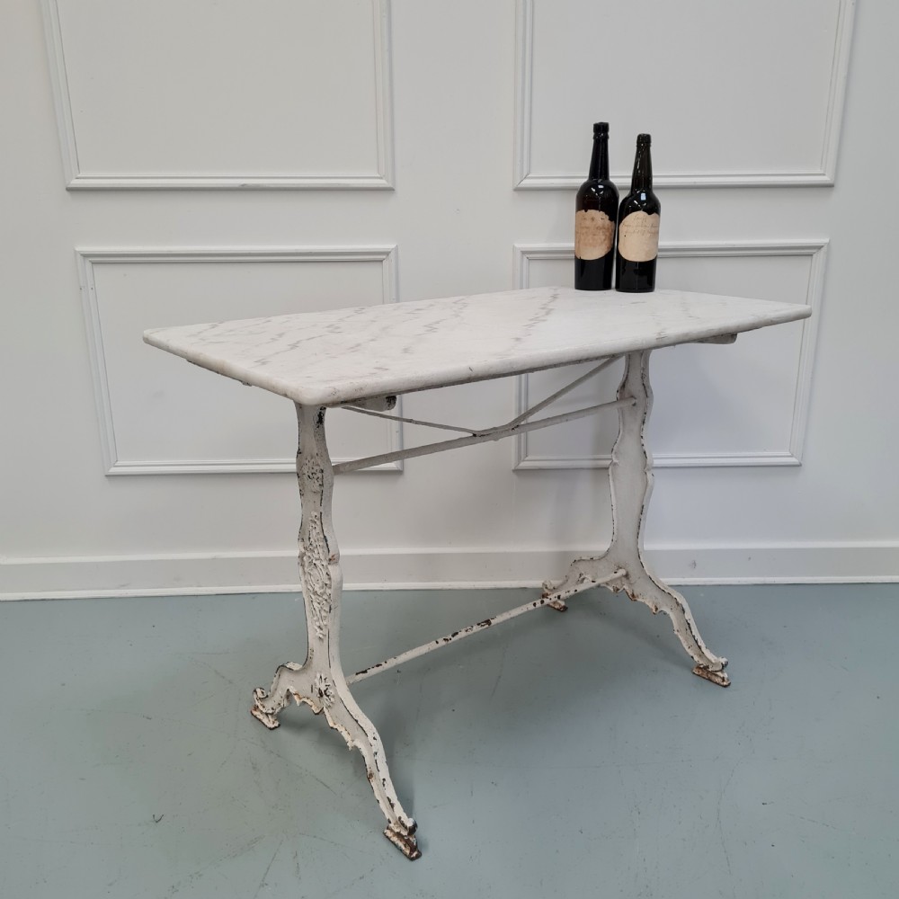 Antique French Cast Iron Bistro Table C1900 View II