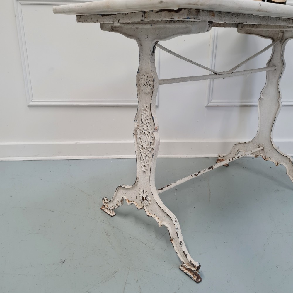 Antique French Cast Iron Bistro Table C1900 View III