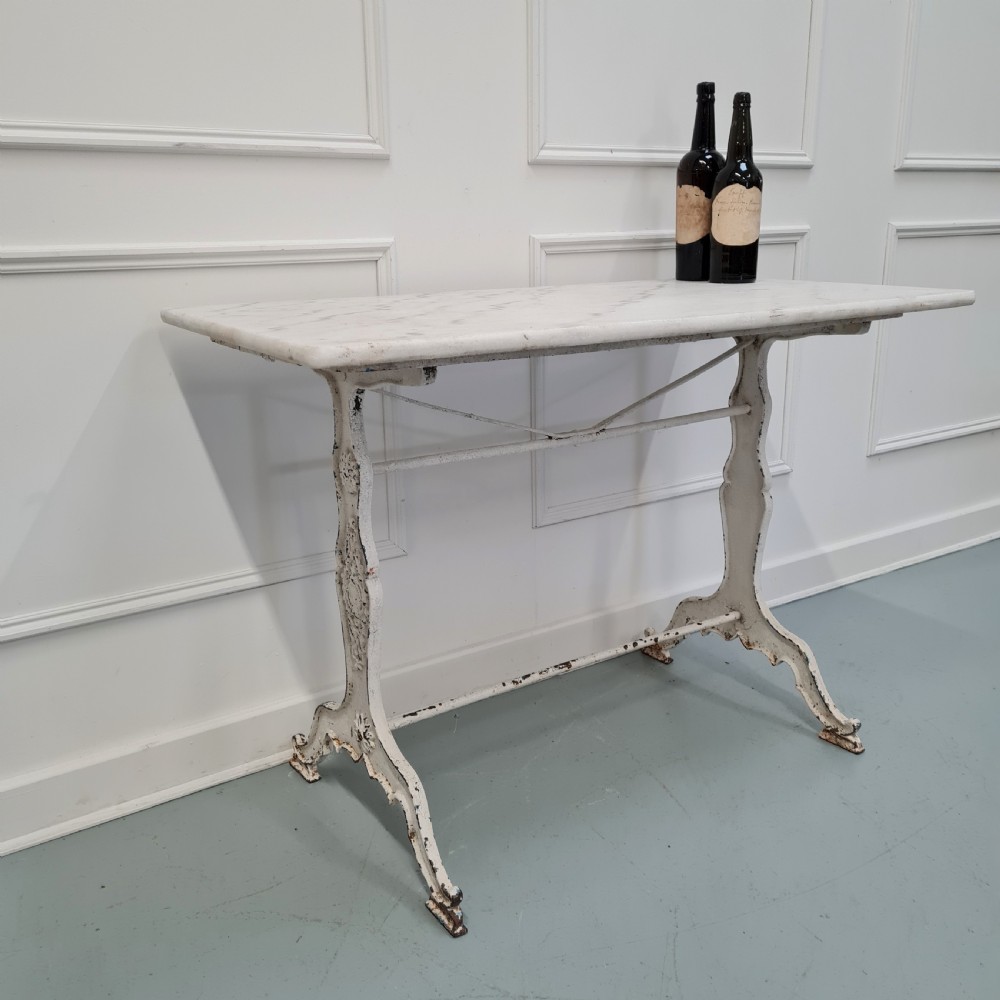 Antique French Cast Iron Bistro Table C1900 View IV