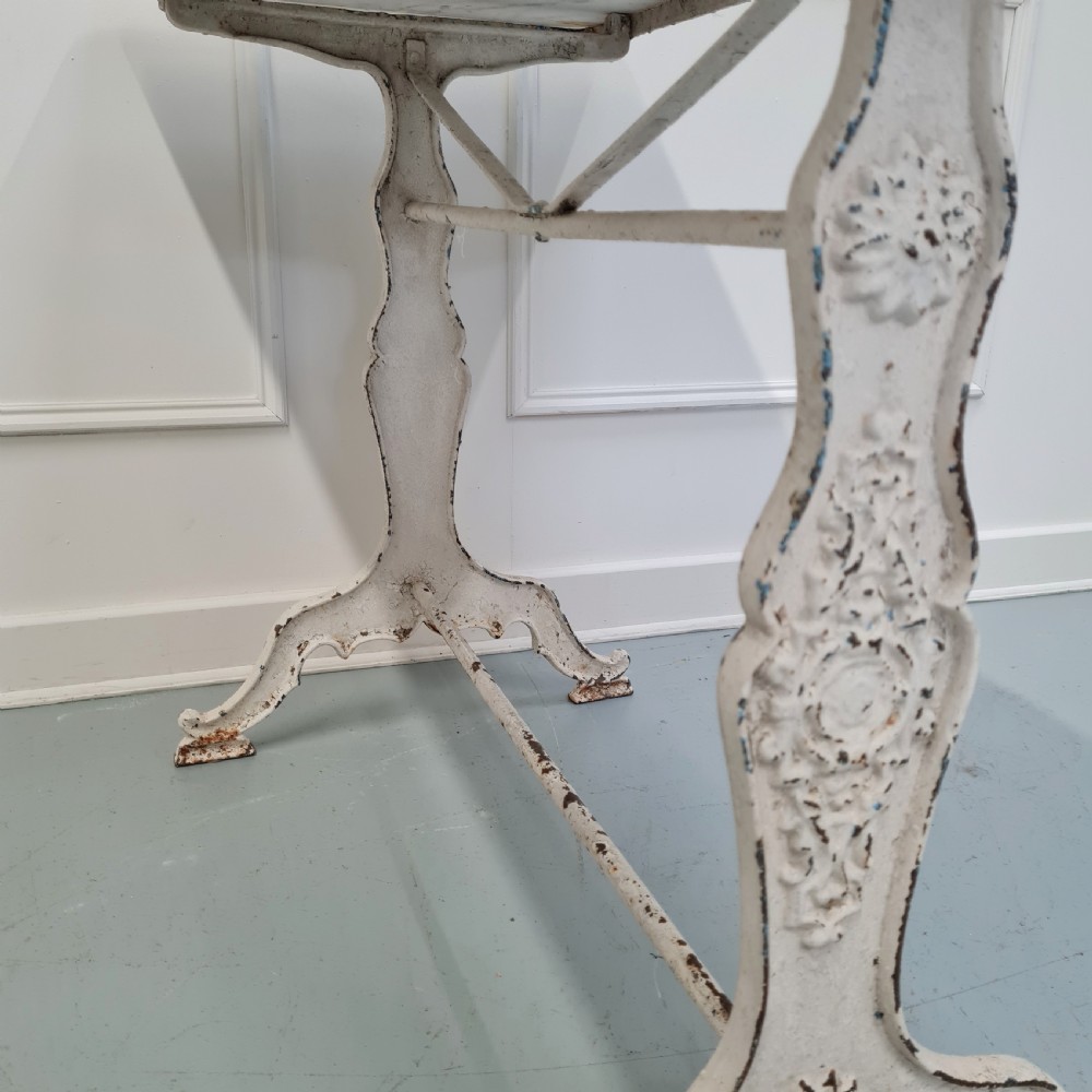 Antique French Cast Iron Bistro Table C1900 View VI