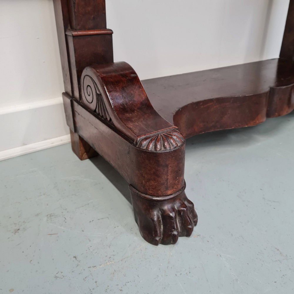 Small French Flame Mahogany Console Table C1830 View III