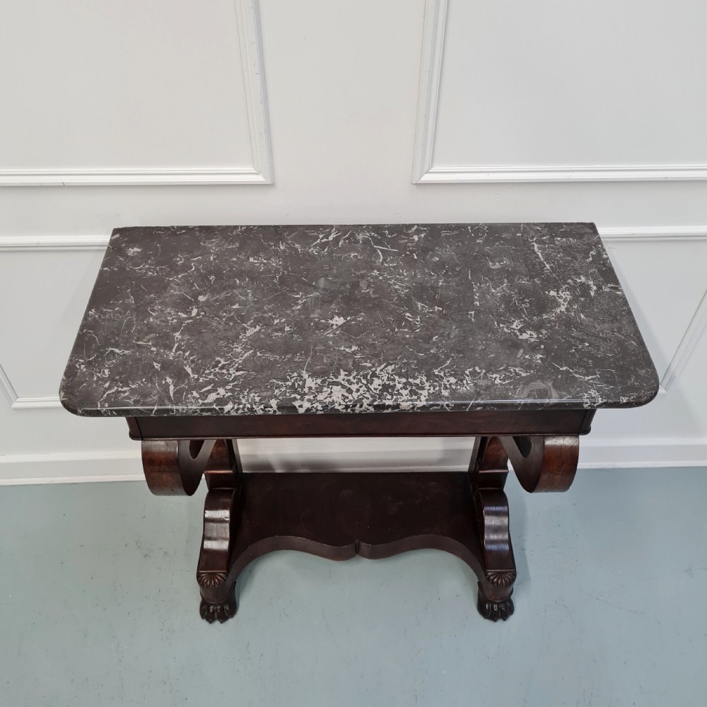 Small French Flame Mahogany Console Table C1830 View VI