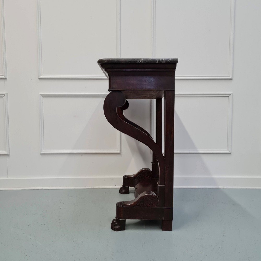 Small French Flame Mahogany Console Table C1830 View VII
