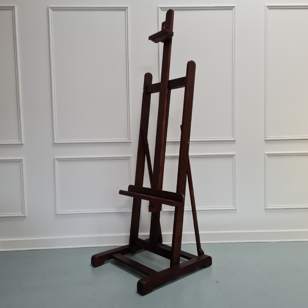 Antique Oak Artist Easel C1930 View II