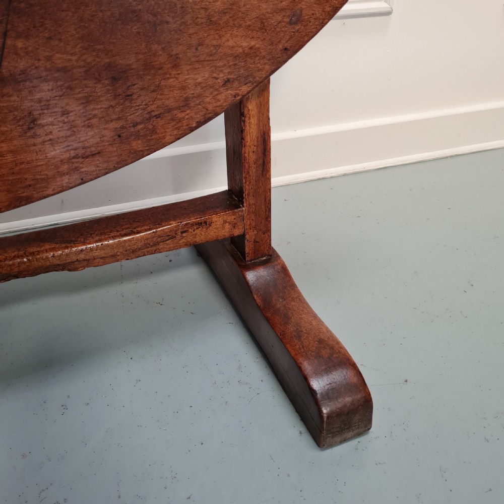 Large Cherry Wood Oval Vendange Table C1850 View II