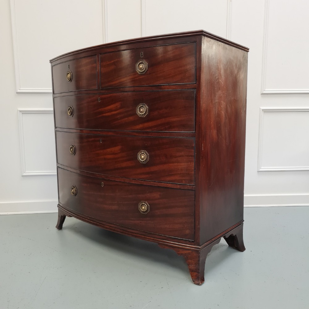 Georgian Mahogany Bowfront Chest C1810 View II