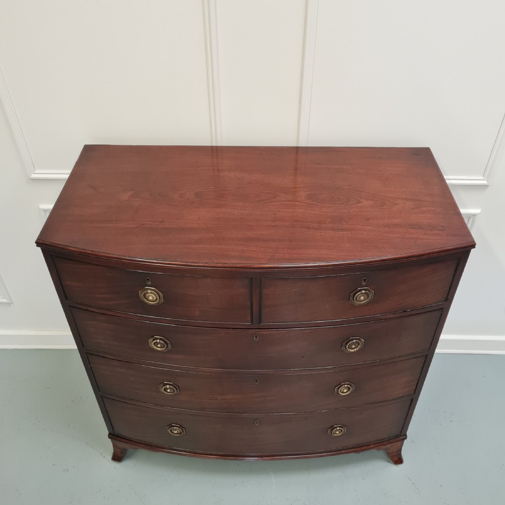 Georgian Mahogany Bowfront Chest C1810 View III