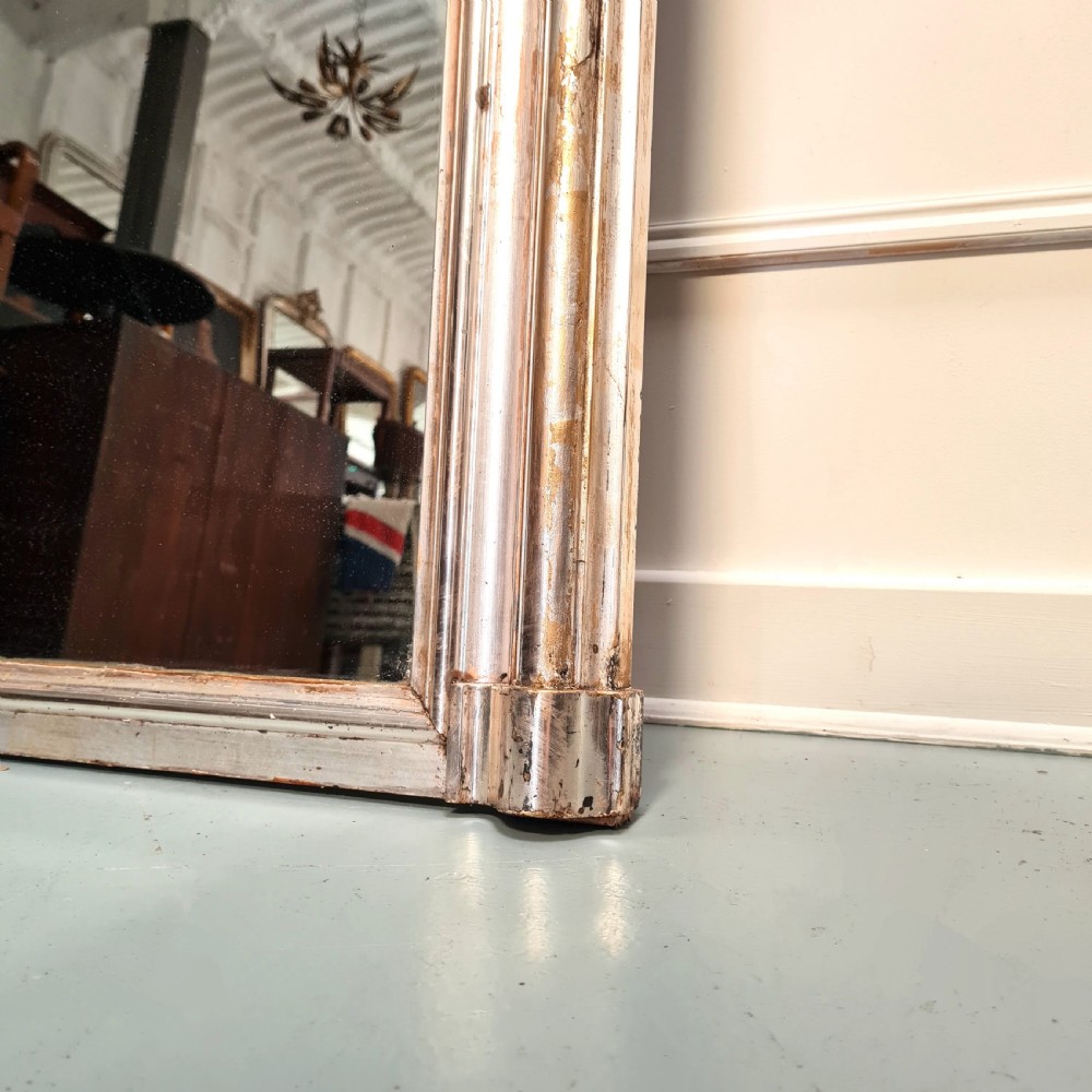 Very Large Louis Philippe Antique Silver Mirror c1890 View IV