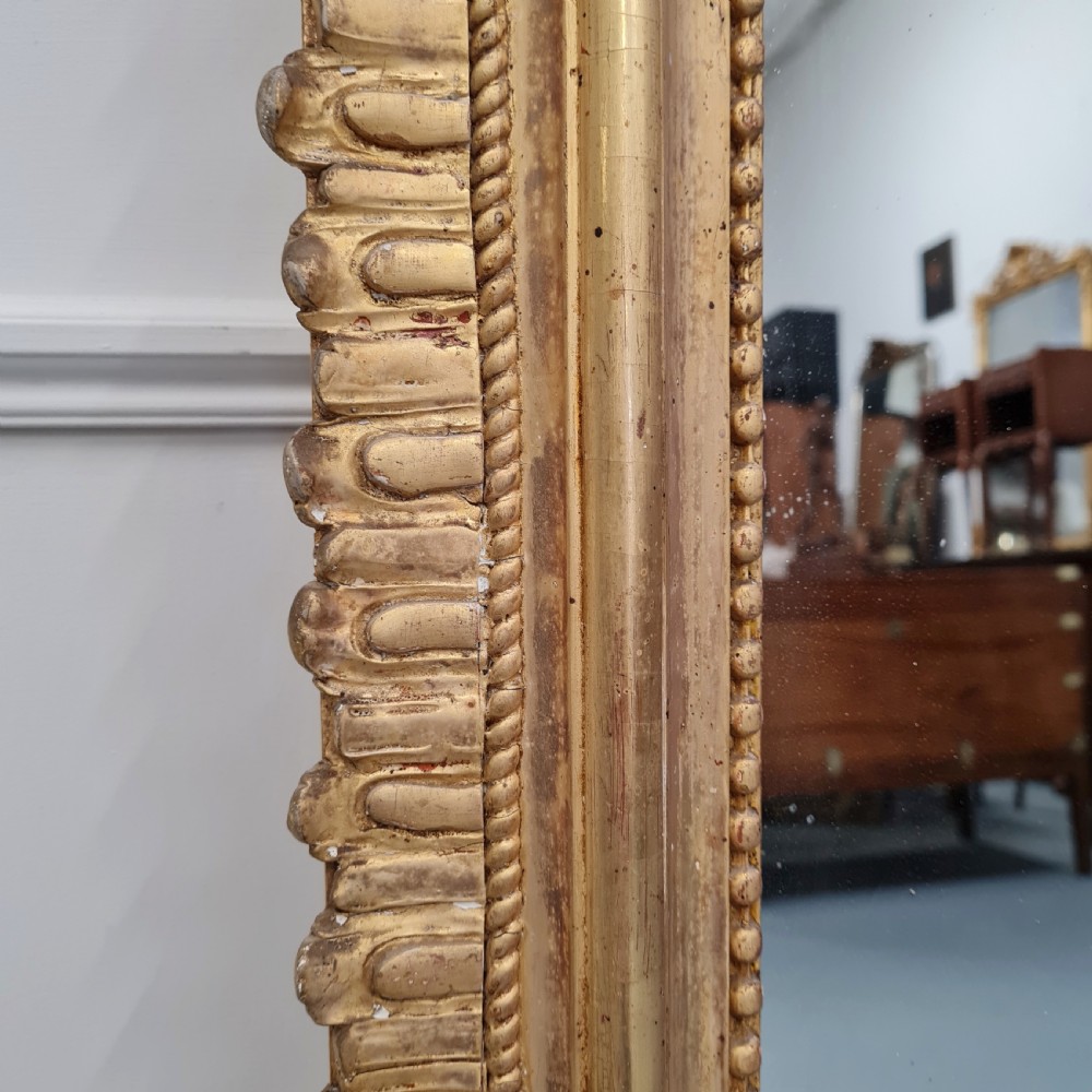 Antique Unusual French Gilded Mirror c1870 View III