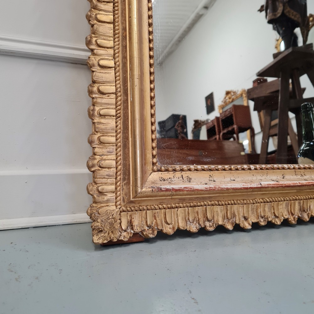 Antique Unusual French Gilded Mirror c1870 View IV