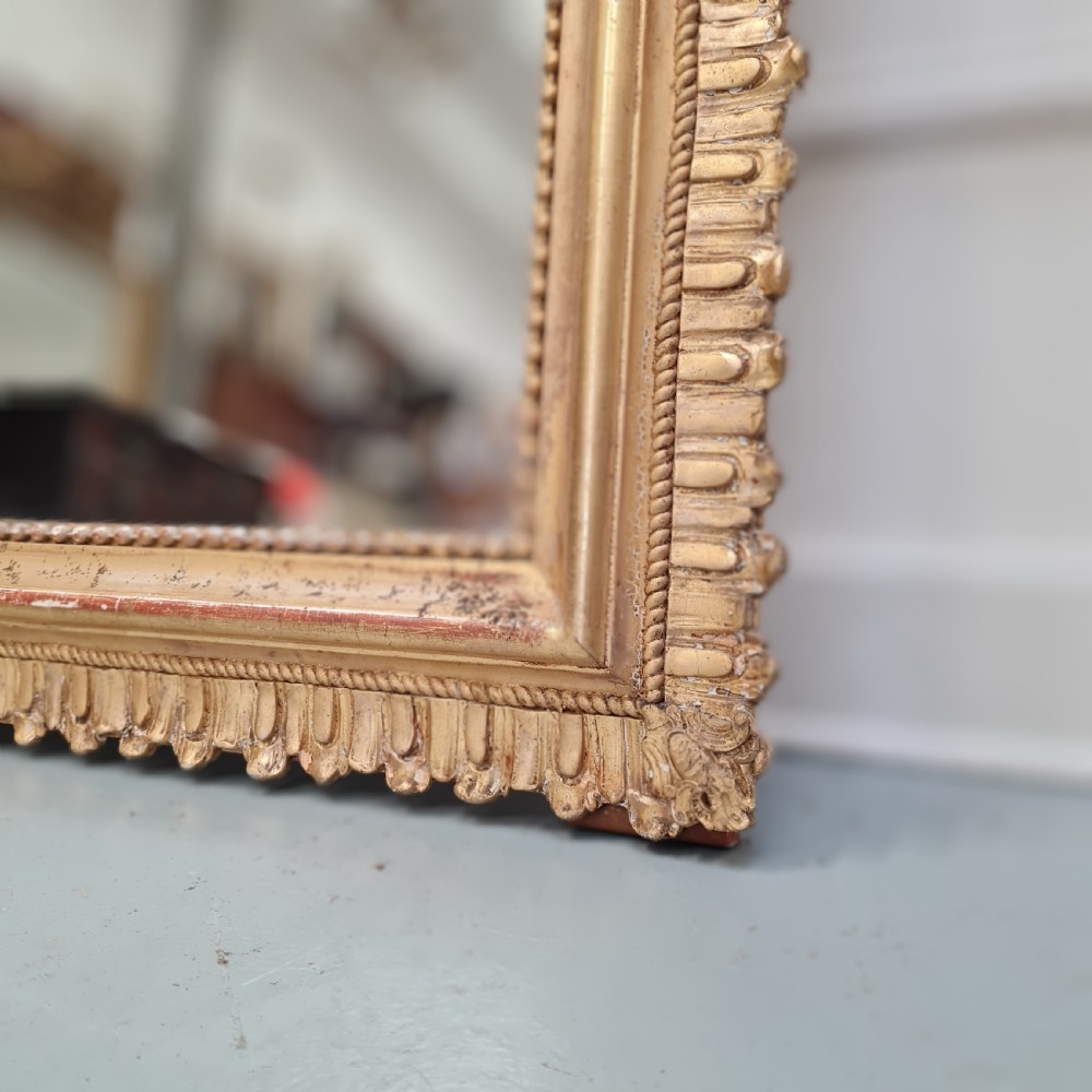 Antique Unusual French Gilded Mirror c1870 View V